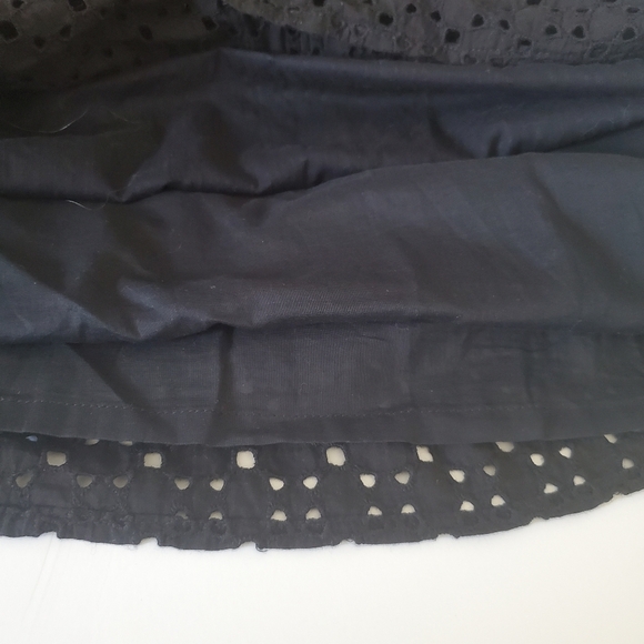 Madewell Dress Black eyelet dress sleeveless side zip size 6 - Picture 9 of 10